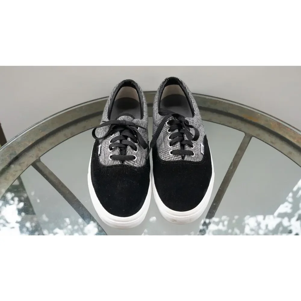 New Vans Era Black White Plaid Skate Shoes Men Size 10.5 / Womens‎ 12
